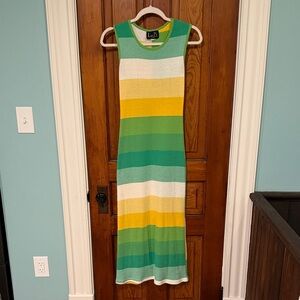 Liza B. Striped Sleeveless Maxi Dress